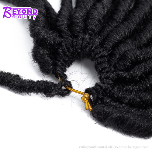 salon packaging Faux Locs Curly Crochet Braiding Hair 14 18 Inch Goddess Faux Locks Hair Synthetic Crochet Braids Hair Extension